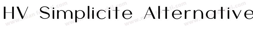 HV Simplicite Alternative Bold字体转换
